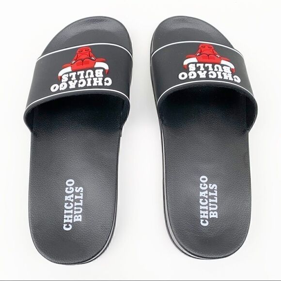 Chicago Bulls NBA Rubber Mens Slide Sandals - Picture 3 of 11